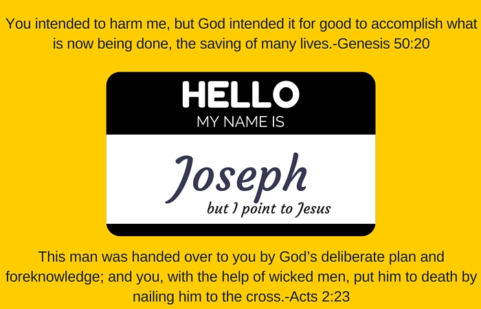 Joseph point to Jesus