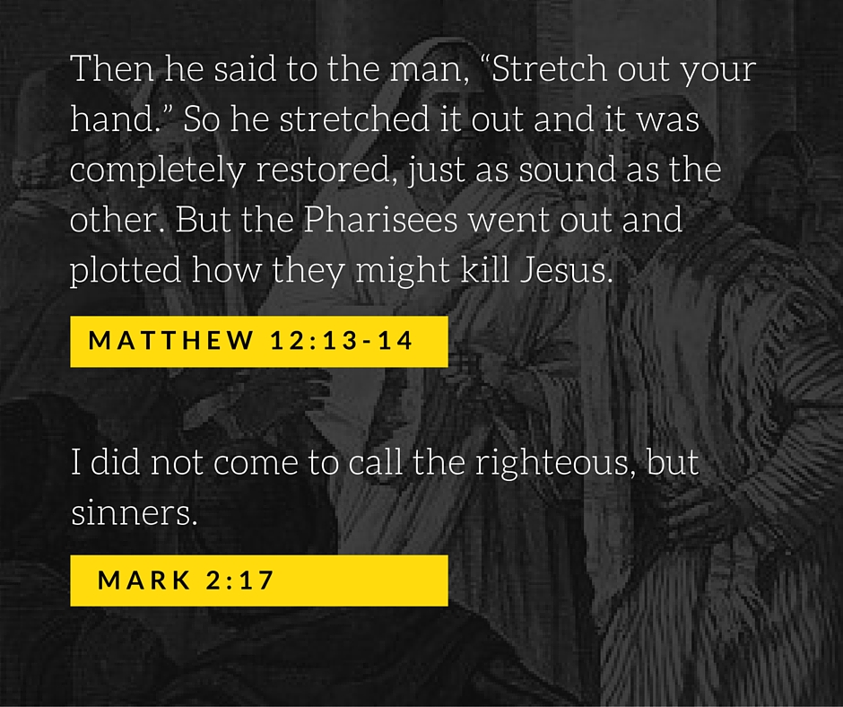 Matthew 12:13 Then Jesus said to the man, Stretch out your hand